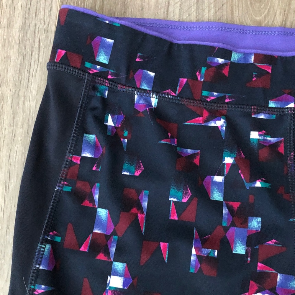 EVERLAST Women Front Geo Print Front Athletic Leggings | L
